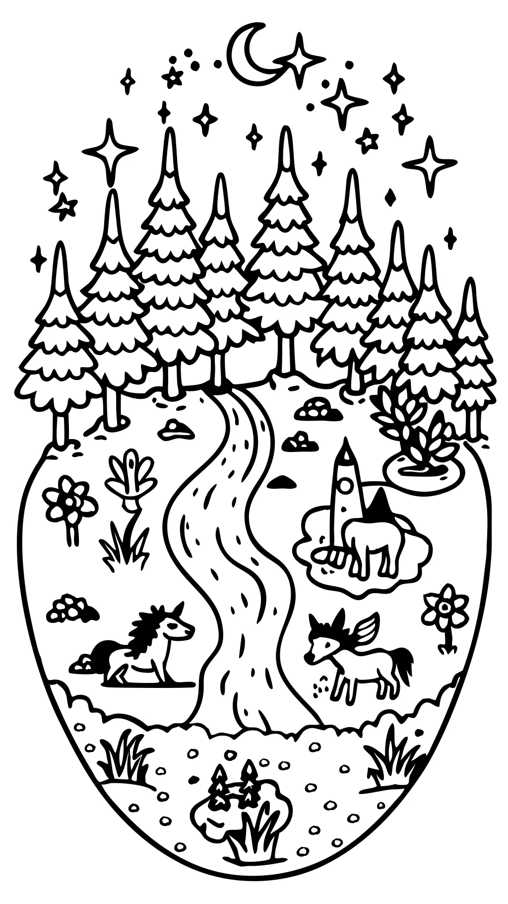 free fantasy coloring page